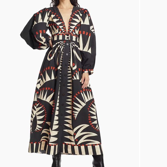 FARM Rio Dresses & Skirts - NWT Farm Rio Coconut Grove Puff Sleeve Maxi Dress
